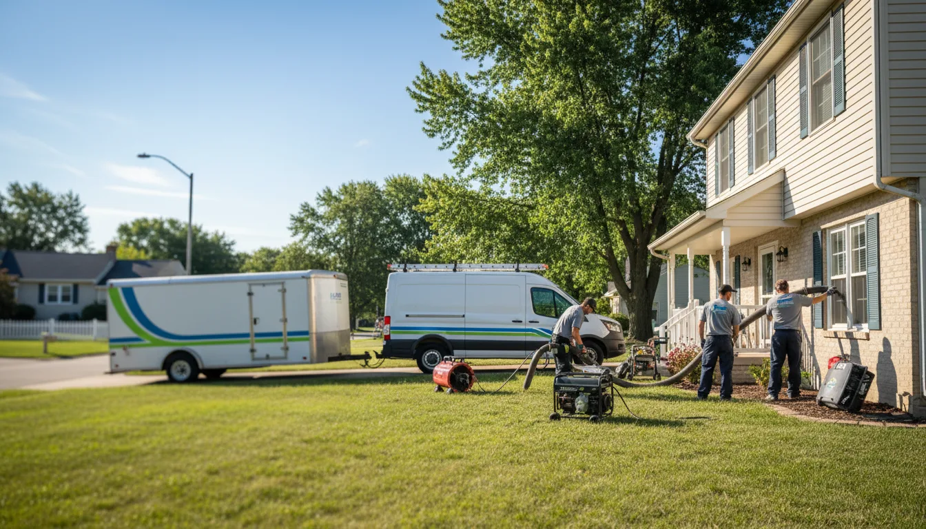 Flooded Basement Restoration And Cleanup With Repair in Girard, KS near me